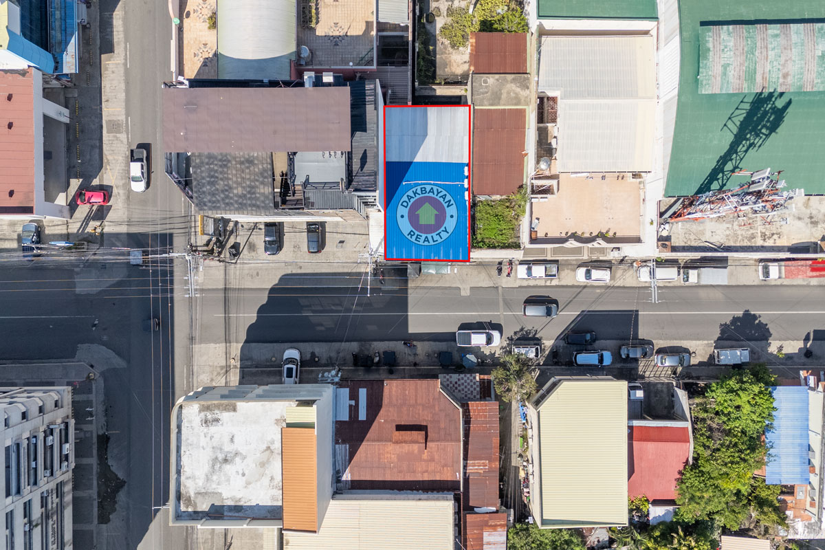 aerial view of commercial building and lot for sale in Sales Street, Chinatown, Poblacion District, Brgy.27-C, Davao City